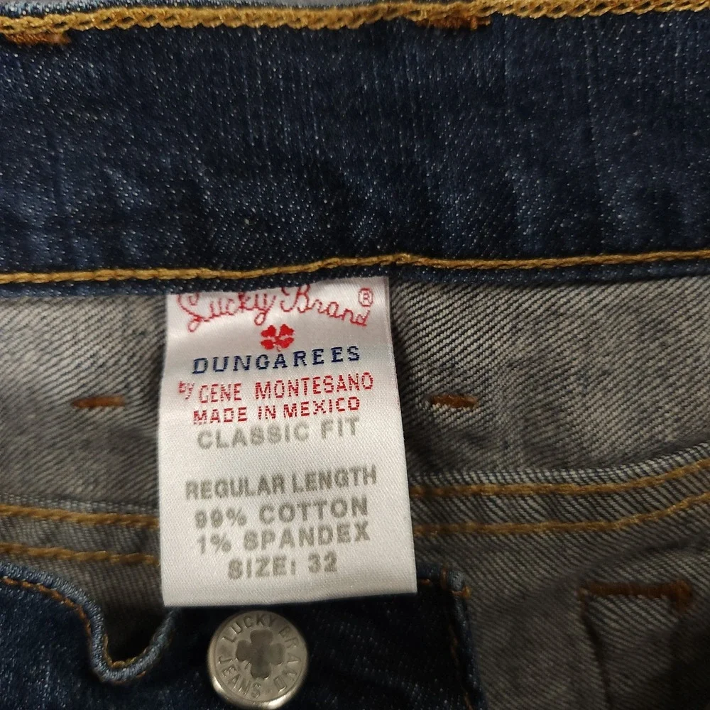 Vintage Lucky Brand Jeans Mens 32x30 Blue Dungarees Classic Fit Y2K - Picture 3 of 14